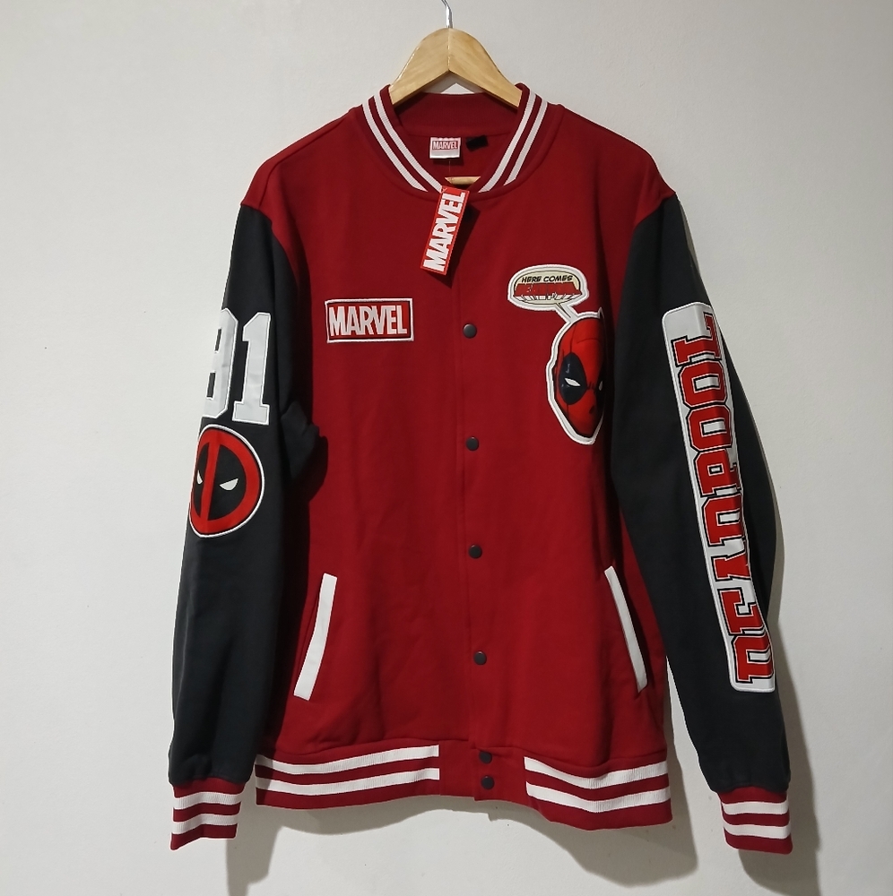 Marvel Deadpool Varsity Jacket Men's Size: L (NEW)